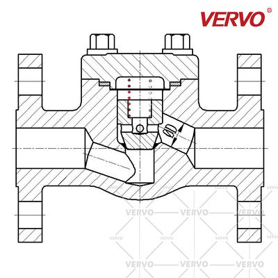 BS5352 nrv check valve Forged Steel A105N 2 Inch DN50 Check Valve 300lb Ban Oil Medium vertical lift check valve